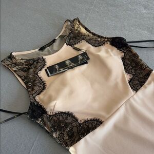 Kardashian Kollection Lace Trim Asymptomatic Dress